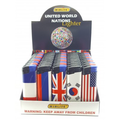 LIGHTERS FLAG WIN 4 50CT/PACK